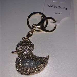 Crystal Duck purse/bag charm Keychain